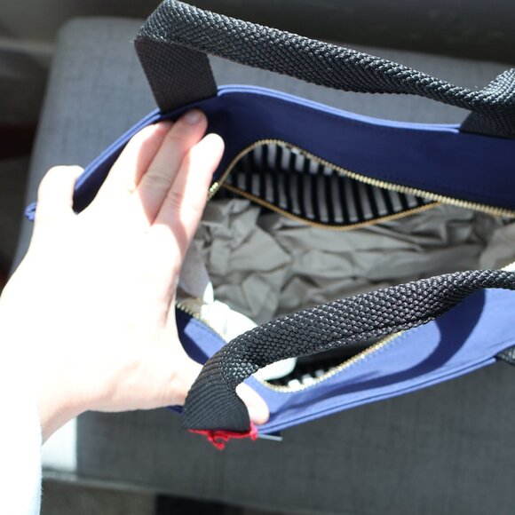 Frances Valentine The Kate Bag Womens Navy Nylon NWT Closet Staple Classic - Picture 12 of 12